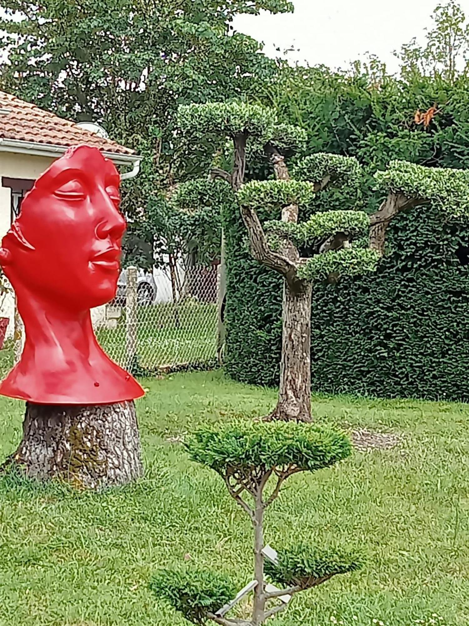 Une Pause Quelque Part Au Jardin Des Erables Et Des Niwakis Saint-Medard-de-Guizieres Exterior foto